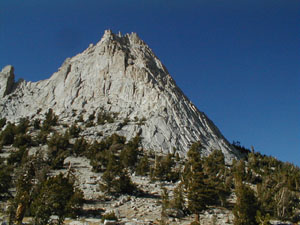 Cathedra; Peak Tuolumne CA regular route right  skyline