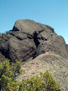 Chris Hibbert at the very end of Machette Ridge