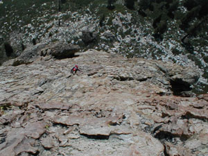 Looking down on the west face of the Obelisk.