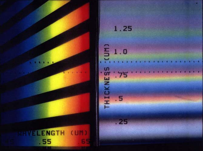 The colors of a soap film copyright 1998 Bill May